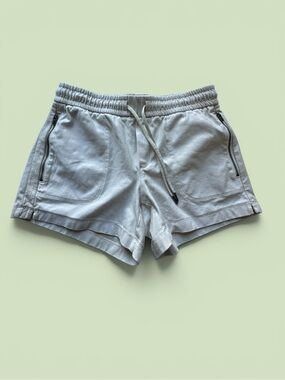 Athleta Cream Elastic Waist Athletic Shorts
